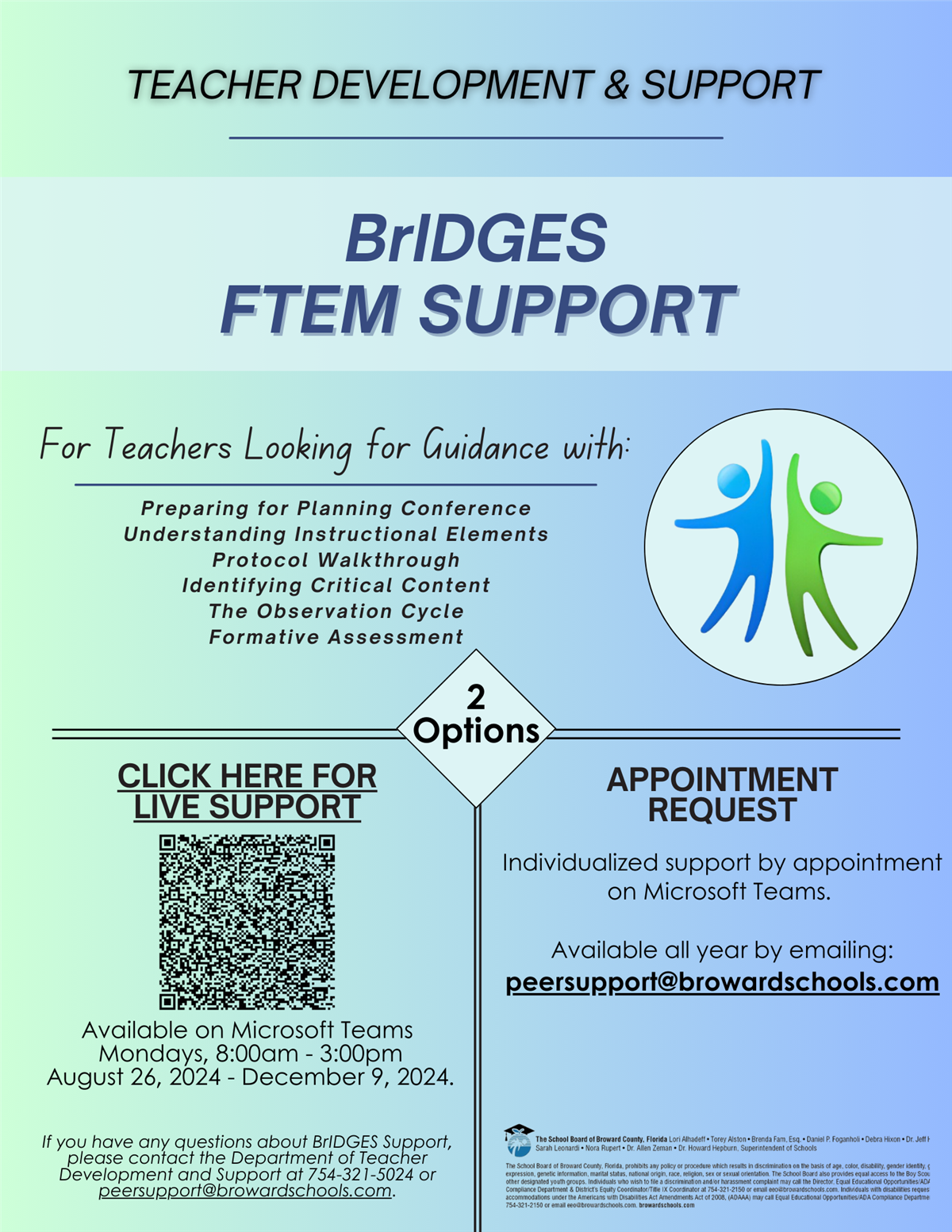 BrIDGES FTEM Support Flyer